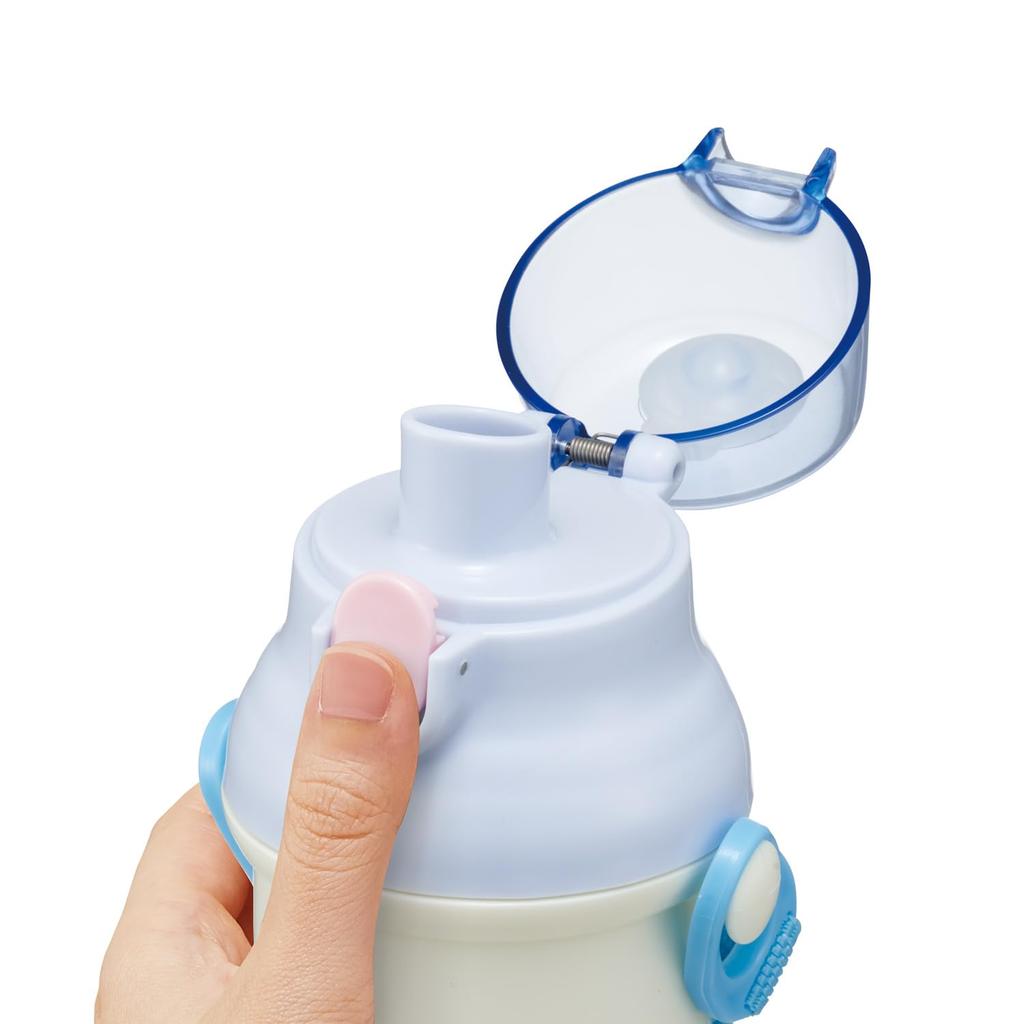 Skater Пластиковая бутылка для воды 480 мл, одно нажатие, антибактериальная, для детей, легкая, антибактериальная обработка, сделано в Японии, Sumikko Gurashi Shirokuma