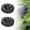 Barbecue Grill Wheels 2Pcs Hand Truck Tires Dustproof BBQ Accessory Wheelbarrow for Most Grills