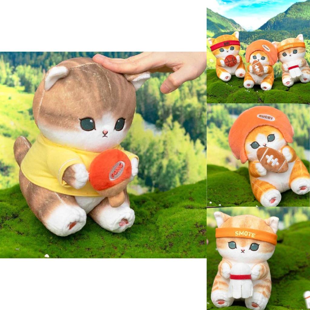 Очаровательная плюшевая игрушка-кошка Мофусанд в костюме акулы Funsandy для детей, мягкая мультяшная кукла для обнимания