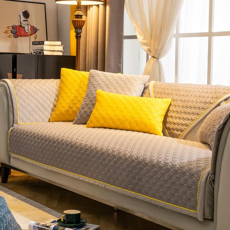 Стеганый толстый плюшевый бархатный чехол для дивана 3 4 сиденья Loveseat L-образный чехол для дивана однотонный ультрамягкий чехол для кресла зеленый теплый