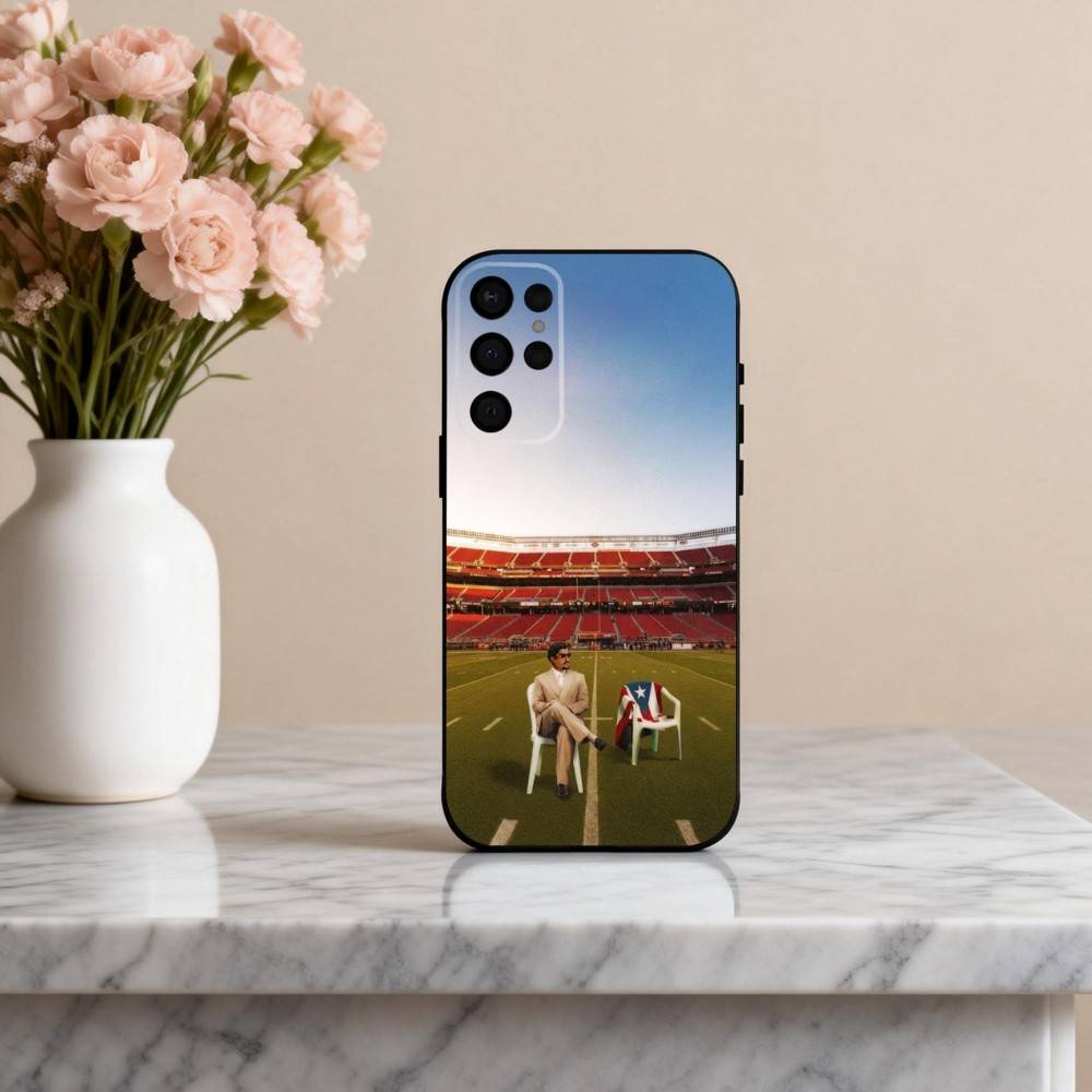 B-bad bunny супер B-bowl Чехол для телефона для Samsung S25, S24, S21, S22, S23, S30, Ultra, S20, Plus, Другие Мягкий черный чехол