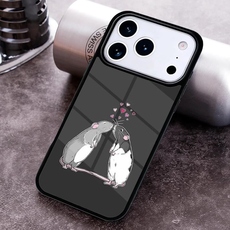 Чехол для телефона Мышь Крыса для iPhone 17 16 15 Pro Max Air 14 13 12 11 Plus Ударопрочный Capa Чехол