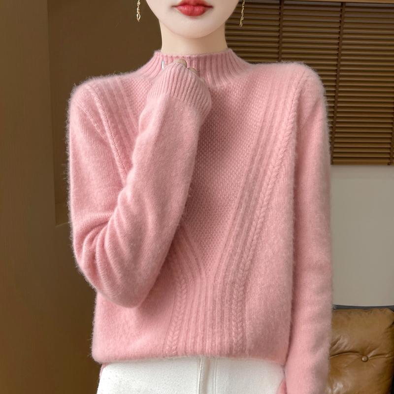 Женский кашемировый свитер Qinghe cashmere 30% кашемир 70% шерсть Женский осенне-зимний кашемировый свитер мягкий и теплый