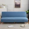Jacquard Armless Sofa Cover Futon Slipcover Stretch Folding Sofa Bed Non-Armrest Couch Furniture Protector Washable S M L Size