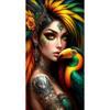 Fantasy Girl and Rhinoceros Parrot Picture DIY Diamond Painting Cross Stitch Full Drills Diamond Mosaic New Collection Home Decor