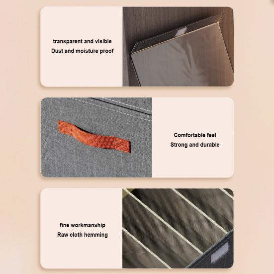 Ящик для одежды с крышкой, водонепроницаемый, влагостойкий, складной шкаф для спальни, 6/7/9 ячеек, ящик для хранения брюк, для ежедневного использования