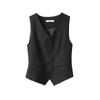 Women's Classic Formal Buttons Solid Color V-Neck Dressy Suit Vest Waistcoat