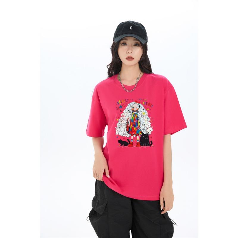 VEZFAA Женские модные повседневные летние весенние блузки и рубашки с круглым вырезом с короткими рукавами