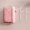 Automatic Ejectable Dental Floss Box with 10Pcs Floss Disposable Flossing Sticks Floss Organiser