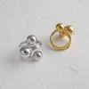 Light Luxury Irregular Planet Ring All-Match Finger Opening Ring Korean Metal Ball Ring  Female