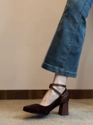 Туфли на высоком каблуке женские туфли на толстом каблуке французские квадратные туфли Мэри Джейн универсальный темперамент легкие туфли-лодочки осень