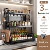 3-Tier Carbon Steel Multifunctional Kitchen Storage Rack