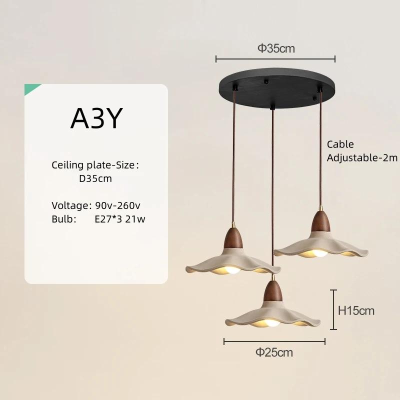 Спальня домашний ресторан светодиодный подвесной светильник в скандинавском стиле креативный кремовый стиль современное искусство средневековое освещение прикроватная лампа Wabi Sabi