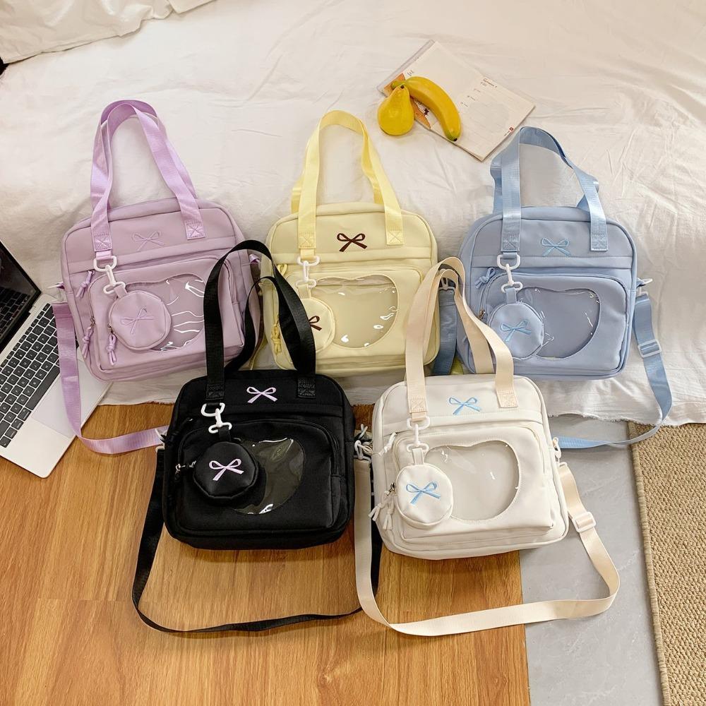 Прозрачная ита-сумка на плечо в форме сердца Любовь Япония Bolsos De Mujer Большая вместимость Sac Femme Сумки для поездок на работу и студентов для женщин Bolso