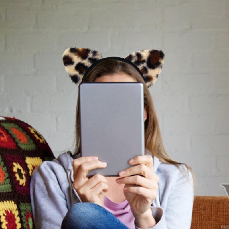 Ободок для волос с ушками кошки и леопардовым принтом для женщин и девочек, Косплей, Костюм, Повязка на голову, Хэллоуин, Тематическая вечеринка, Карнавальный головной убор