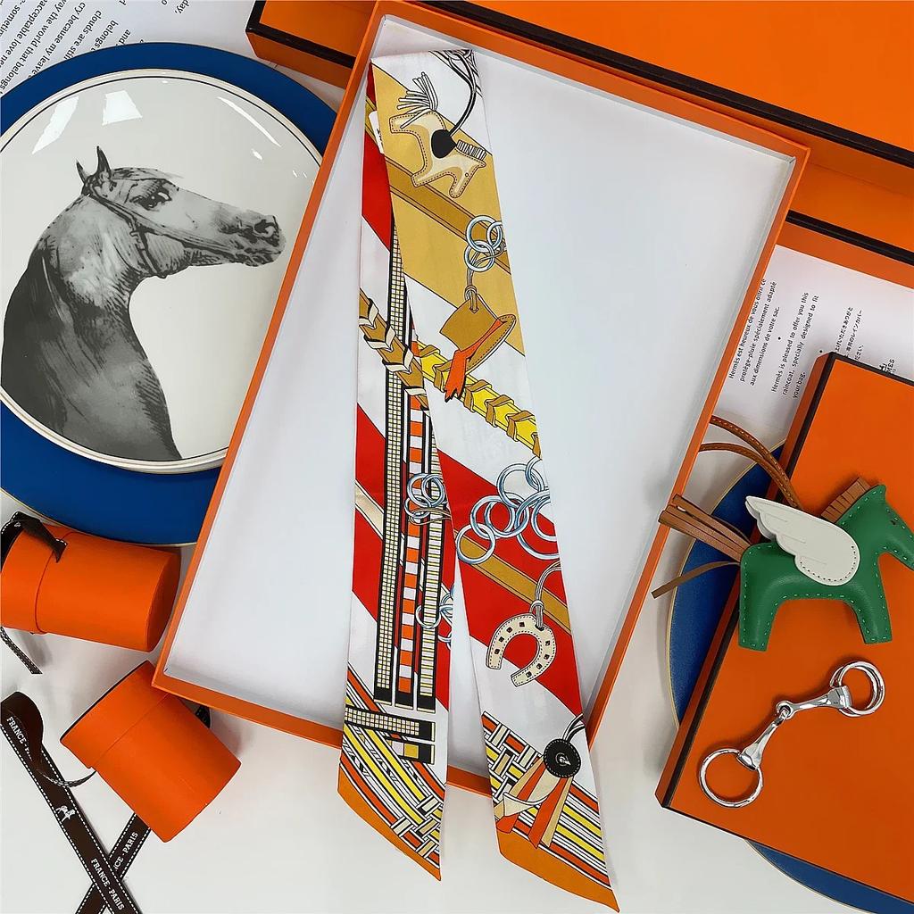 100% Mulberry Silk Ribbon Long Hair Bows Scarf Headscarf Fashion Hair Ties Ribbons Multifunctional Headband Bandana Hair