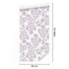Wallpaper Flowers white and light gray, light gray background 50x1000