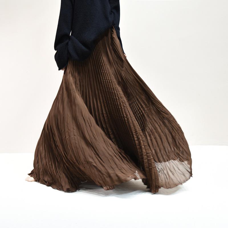 Женская элегантная шифоновая юбка А-силуэта средней длины с подолом шириной 6 метров для Весны/Лета 2025