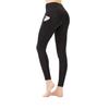 Women's Black High Waist Double Pocket Compacting Sports Leggings