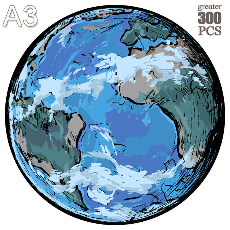 Земля Деревянный Пазл Детский Звездная География Раннее Образование Астро Сложный Деревянный Мозг Сопровождает Взрослый Пазл Вечеринка Досуг