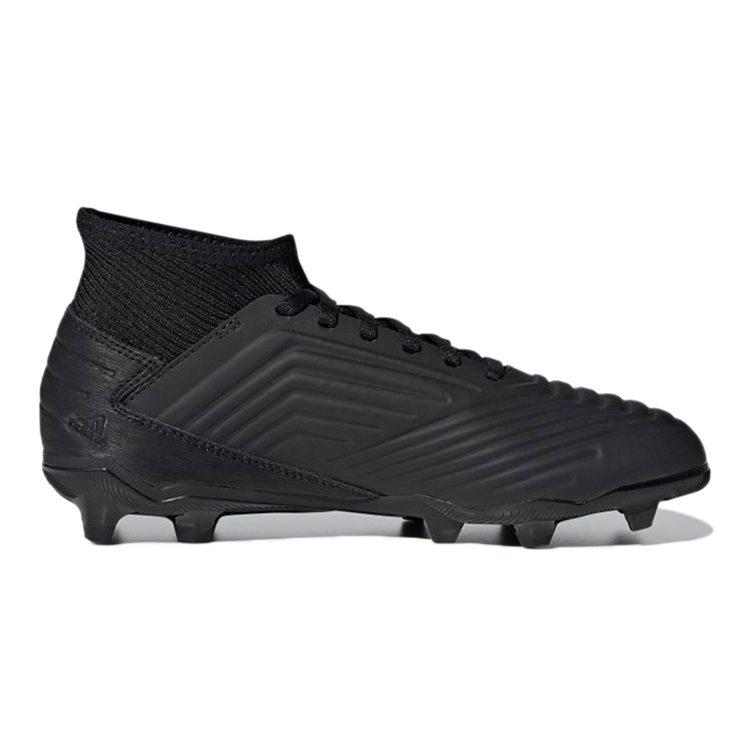 adidas Футбольные бутсы Predator 19.3, износостойкие, средней высоты, цвет: Обсидианово-черный, Детские G25794