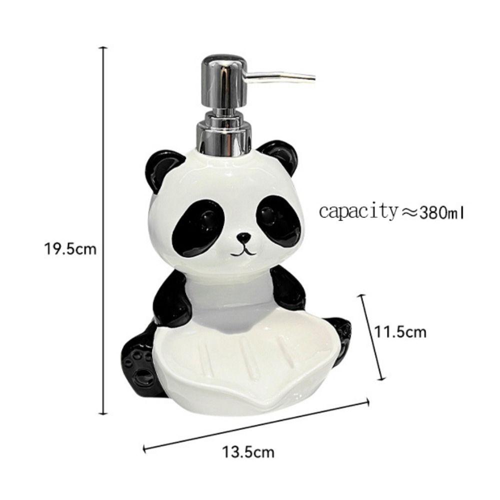 Тип пресса 2-в-1 Флакон для лосьона Мыльница 380 мл Диспенсер для геля для душа Флакон для лосьона «Панда» Шампунь