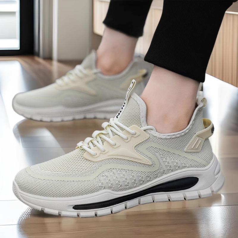 Men's Shoes 2025 New Autumn Fly-woven Mesh Sports Shoes Men's Casual Single Shoes Student Versatile Running Trendy Shoes Men