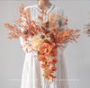 French Retro Handheld Artificial Flower Bouquet - Realistic Decorative Fake Floral Photography Props for Home Decor.