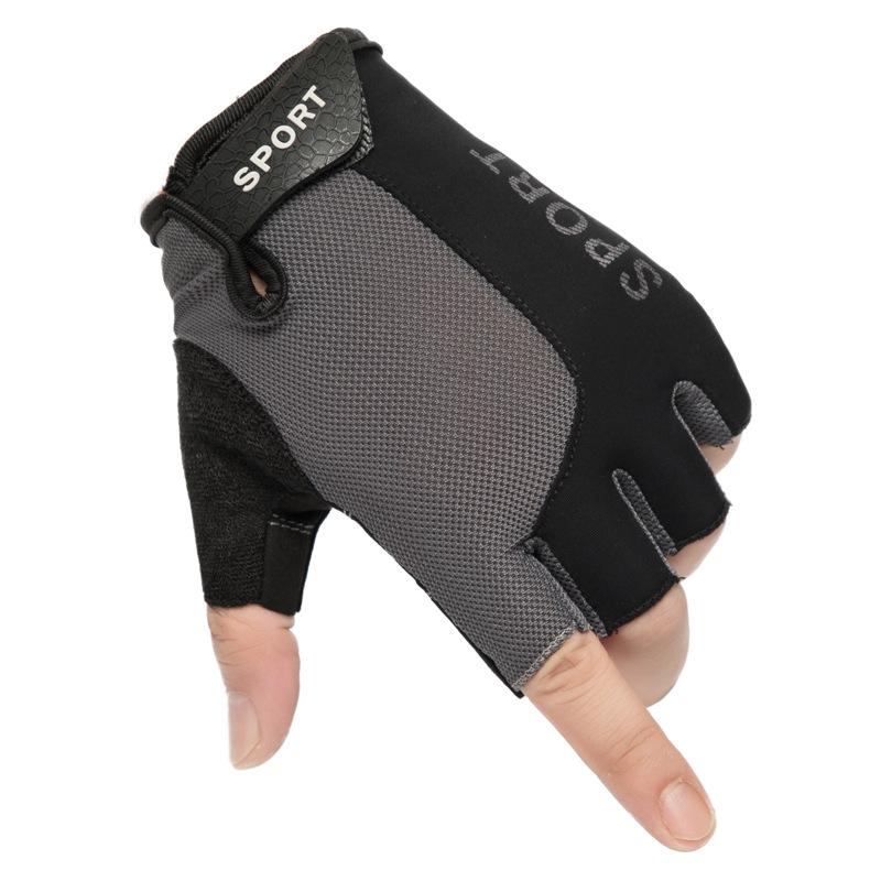 Mesh Climbing Gloves, Unisex Outdoor Cycling Fitness Breathable Korean Style Fashionable Sports Gloves
