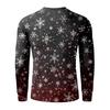 Men's Casual Button-Down Sweatshirt Fashion Printed Long Sleeve Shirt Pullover