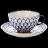 Кофейный сервиз Ломоносов Императорская кобальтовая сетка