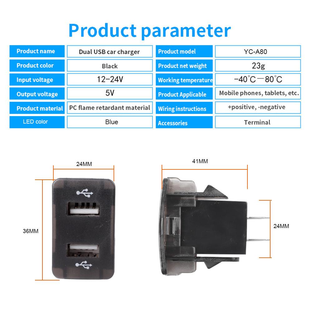 4.2A двойной USB разъем автомобильное зарядное устройство телефон адаптер питания со светодиодной подсветкой 12 В 24 В для Honda CIVIC CROSSTOUR CRV ODYSSEY