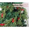 Christmas Garland 6FT Artificial Cedar Pine Garland Realistic Winter Greenery with Red Berries Garland for Christmas Party Xmas Table Mantle Wall Room