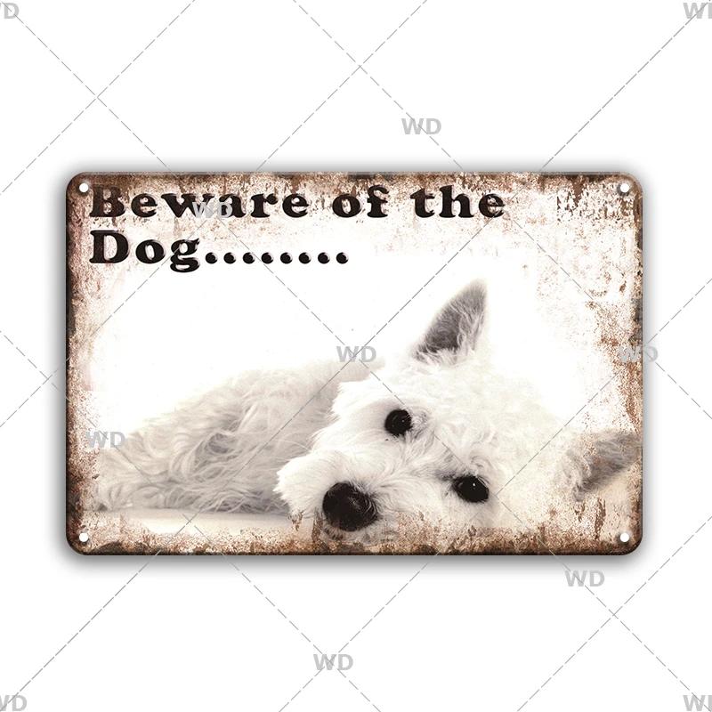 Винтажные жестяные вывески с собакой, декоративная доска, металлическая пластина в стиле ретро для дома, гостиной, мужская пещера, кафе, ферма, ретро-плакат, настенный художественный декор