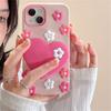Ins Корея милый 3d цветок розовый любовь сердце силиконовый чехол для телефона для Iphone 13 12 11 Pro Max прекрасный цветочный защитный мягкий чехол