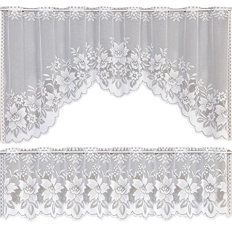 2 шт./комплект европейских штор белого кофейного цвета, полупрозрачные трикотажные кухонные кружевные жаккардовые