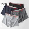 Men Boxer Underwear Slim Fit High Elasticity U-Convex Shorts Panties Ribbed Breathable Elastic Comfortable Underpants
