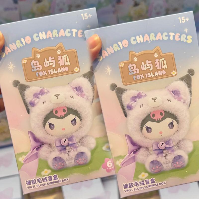 Куклы-персонажи Остров лис Слепая коробка Cinnamoroll Виниловые плюшевые подвески Коробка-сюрприз My Melody Аниме кукла Мешок-сюрприз Игрушка