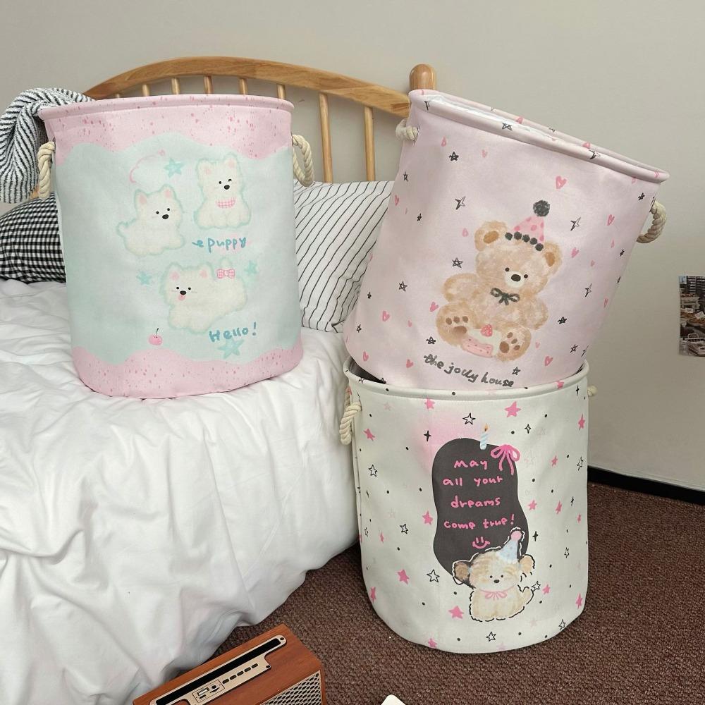 Foldable Toys Storage Basket Cartoon Dirty Clothes Basket Multi-Purpose Laundry Hamper  Kids Room