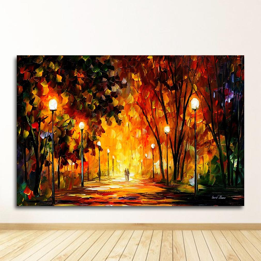 Абстрактная раскраска, ручная роспись, картина маслом, пейзаж для гостиной, постеры, настенное украшение для дома без рамки