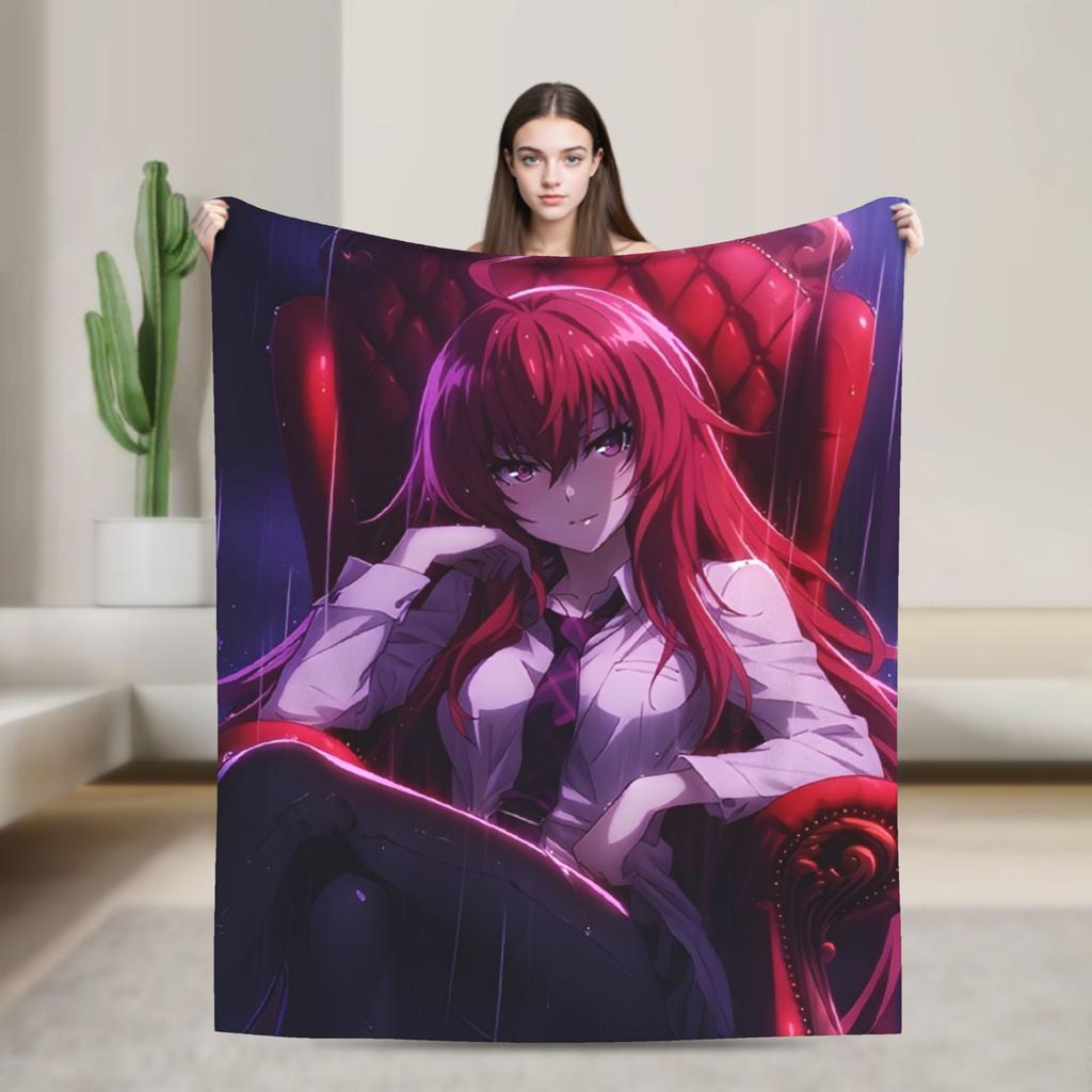 Фланелевое одеяло Rias grimory High School DxD Аниме Плед для домашнего декора Пикника Новинка Покрывало Чехол для диван-кровати