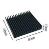 1Pcs 60*60*10Mm Black Aluminum Radiator Motherboard Chip Heatsink