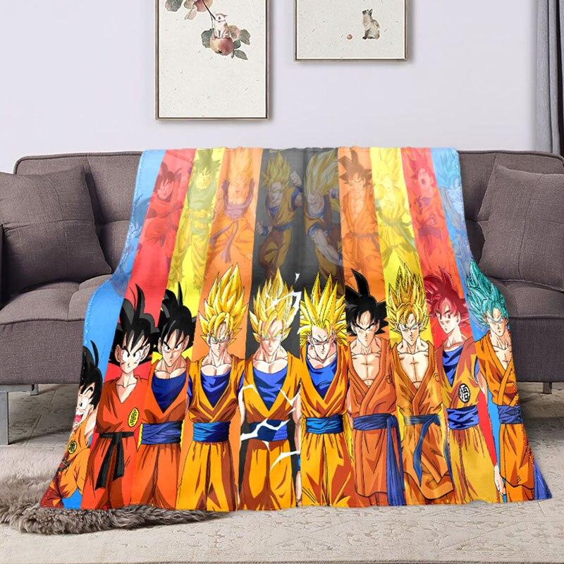 Cartoon Children's Gift Soft Four Seasons Dragon-Ball Portable Blanket Sofa Blanket Thin Sheet Office Tour Sherpa Warm Blanket.