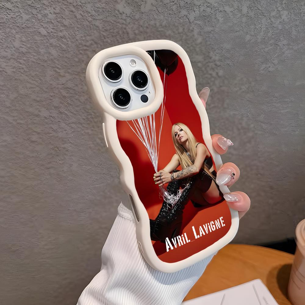 Avril Lavigne Чехол для мобильного телефона из ТПУ с волнистым краем для iPhone 17 16 15 14 13 12 11 Air Pro Max Plus Цветная крышка