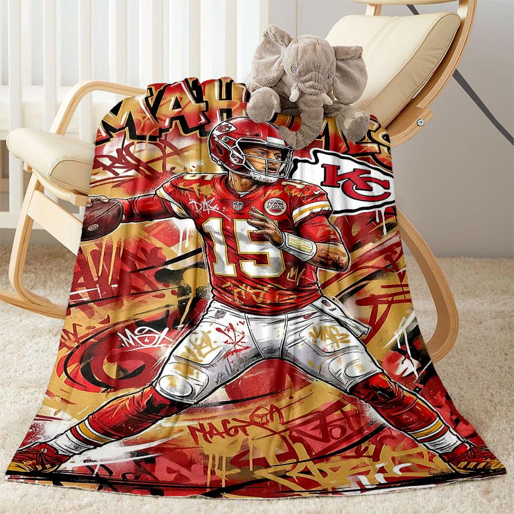 Patrick Mahomes5 Blankets are suitable for living rooms,making them an ideal choice for outdoor travel and gifts.