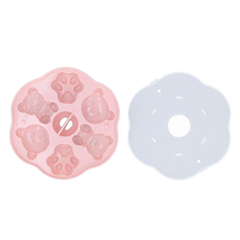 With Lid Ice Cube Tray Silicone Pudding Mold Portable Silicone Mold Kitchen