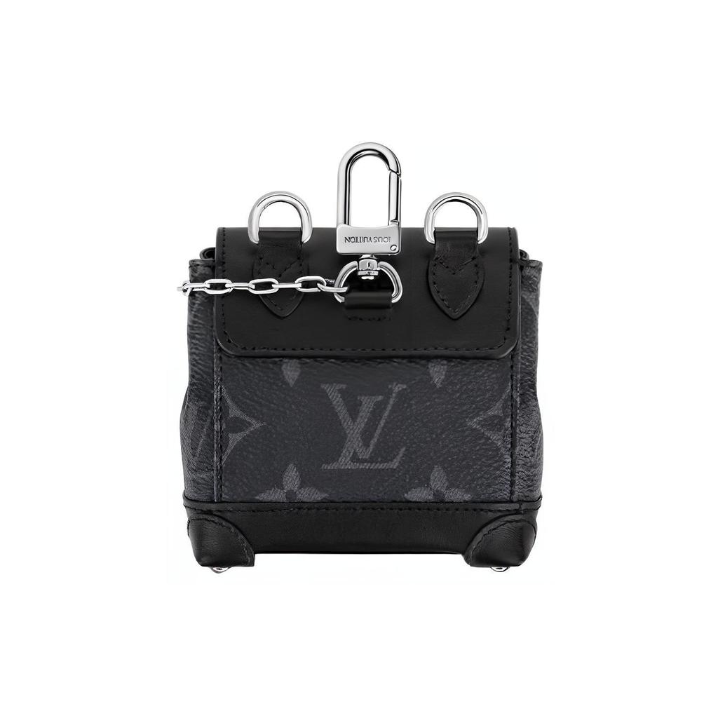 LOUIS VUITTON Steamer Coated Canvas With Leather Trim Storage Bags Pendants Shoulder Bag Crossbody Bag Mini Men's Black M00340