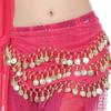 Women Sequins Show Costumes Waist Chain Hip Scarf Belly Dance Belt Dancer Skirt