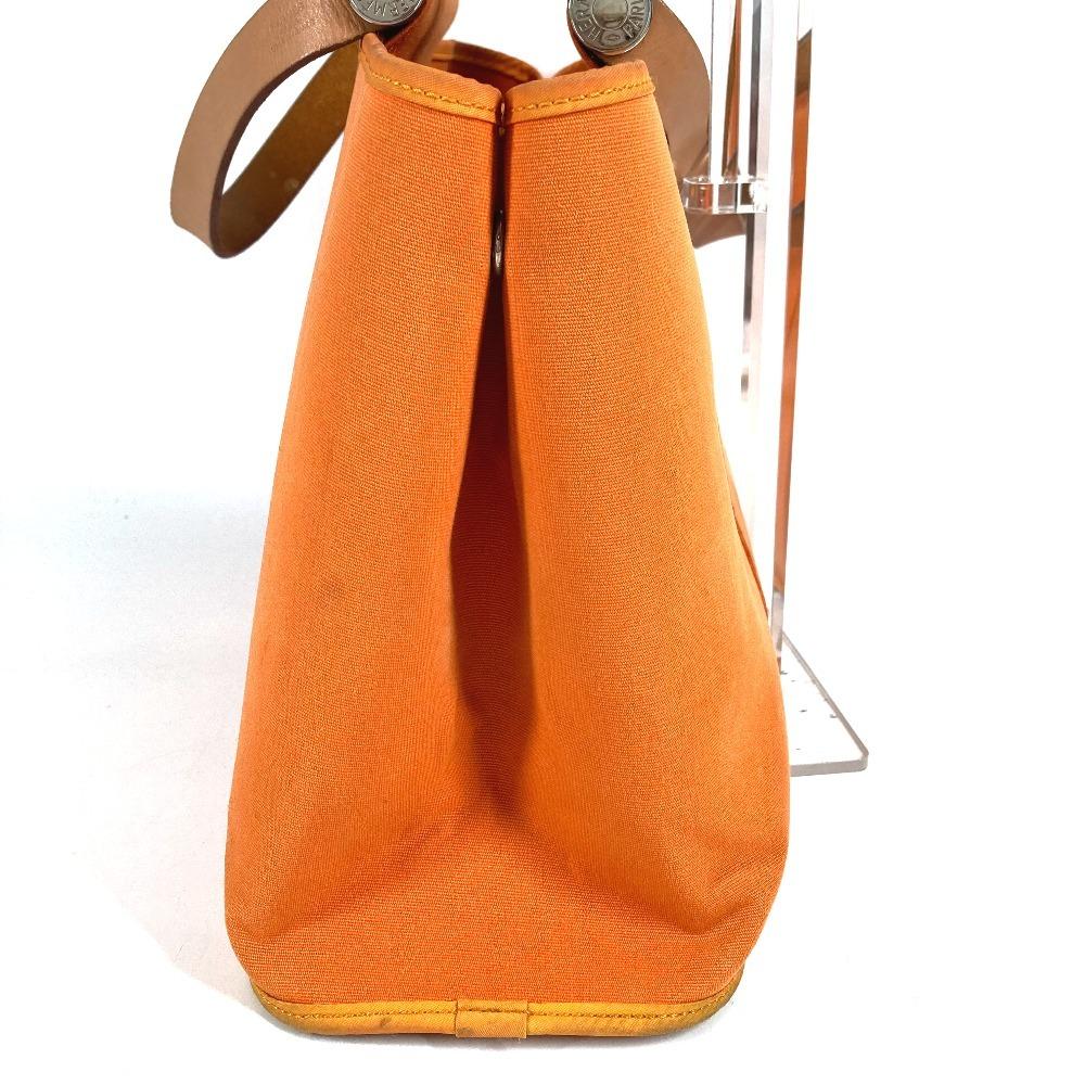 HERMES Kabak Elan PM Kabak Elan PM Shoulder Bag Tote Bag Canvas/Leather Orange