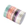16 Roll Paper Tape Glittering Washis Tape Slim Masking Tape Decorative Tape Artists Tape Scrapbooking Supplies